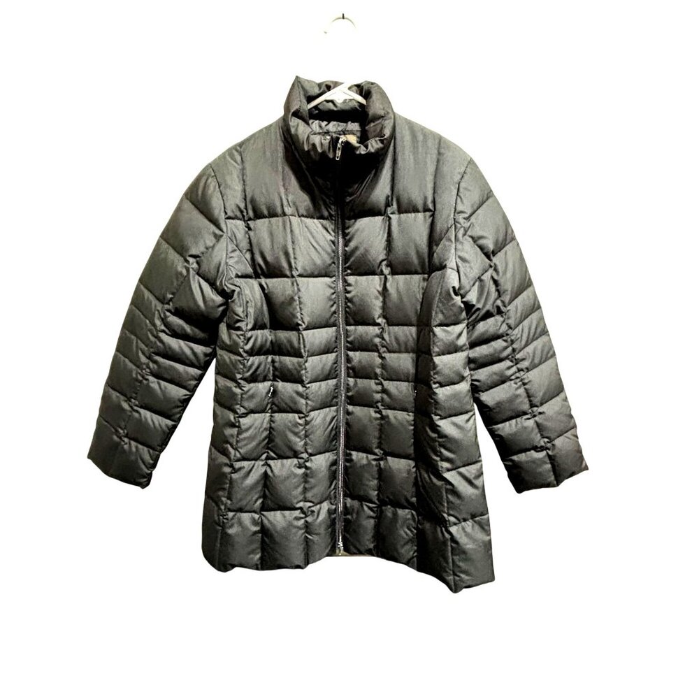 Brandon Thomas Women's Black Puffer Coat Size M With Quilted Design